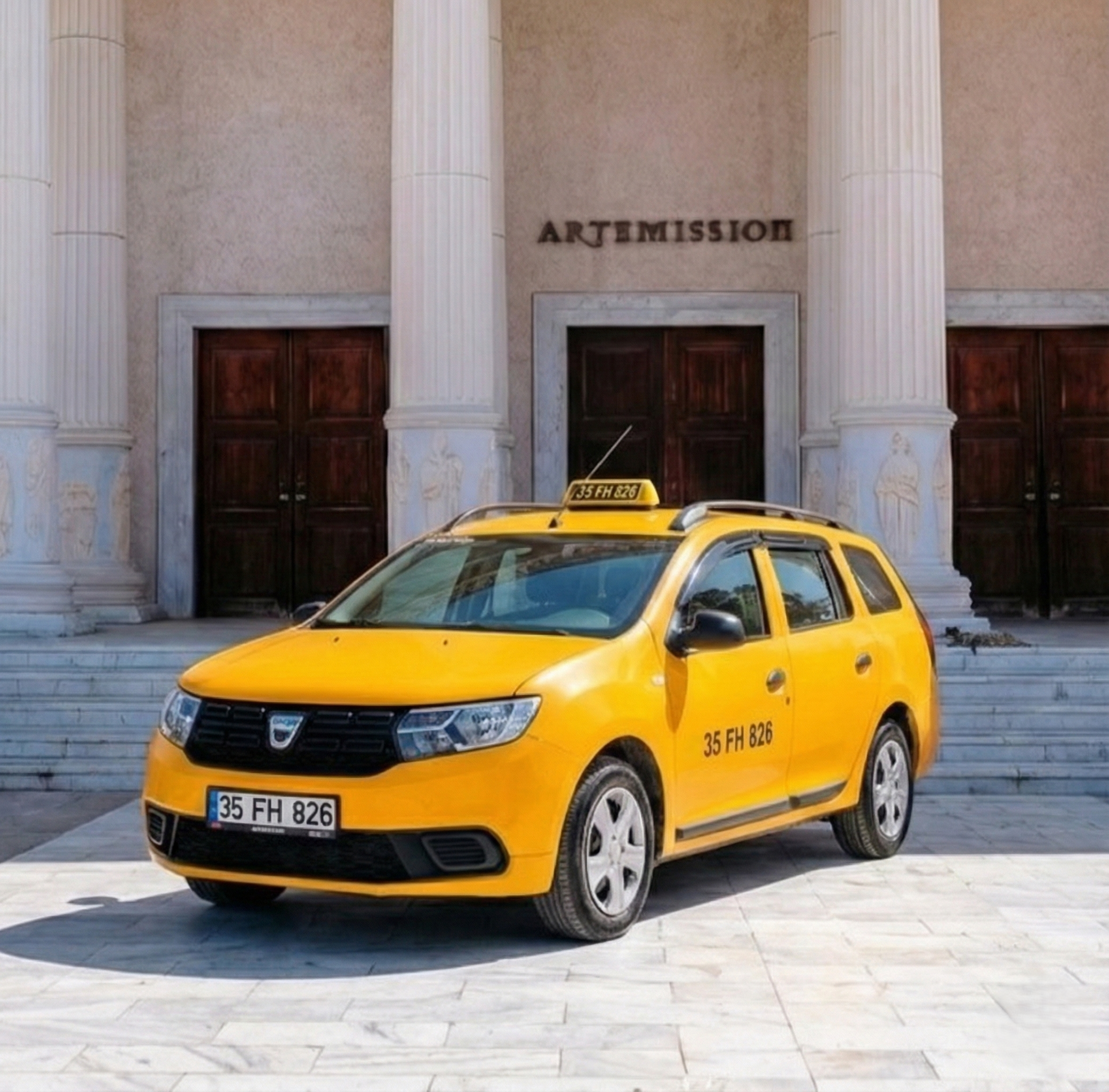 Torbalı Taksi Artemis Tapınağı Önünde